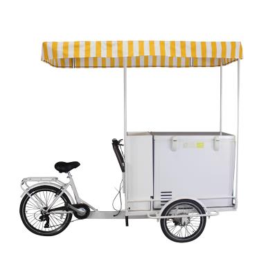 China Electric cargo 3 wheel ice cream bike tricycle for outdoor frozen food bike sale for sale