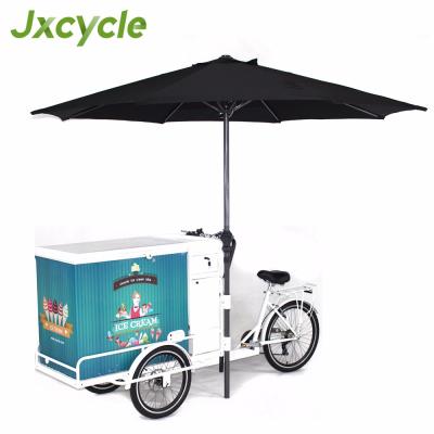 China Cargo Jxcycle New Design Solar Ice Cream Bike With Battery Freezer for sale