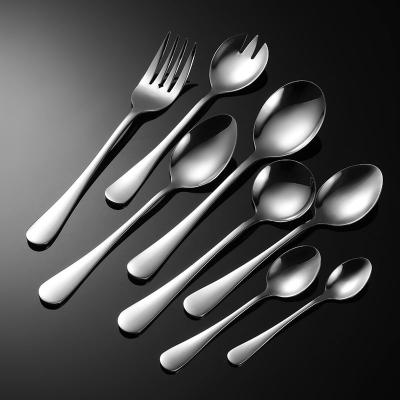 China 1010 Viable Thickened Stainless Steel Factory Steak Knife Fork Spoon 3 Pieces Set Tableware Border Steak Knife for sale