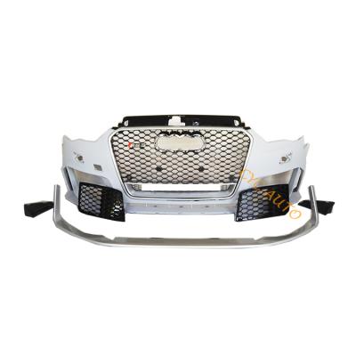 China For Sport Approval RS3 Front Bumper With Auto Grill Car Body Kit For Audi A3 2013 2014 2015 for sale