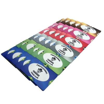 China Eco-friendly Custom Design 83.5x52.5x3.5mm Ceramic Poker Plates Poker Chips 40g For Casino Games for sale