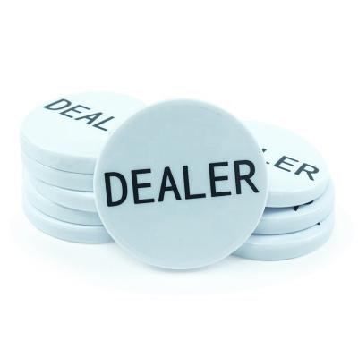 China Wholesale 50mm diameter casino security vending poker chips plastic dealer hot button 12g round plastic dealer for casino accessory for sale