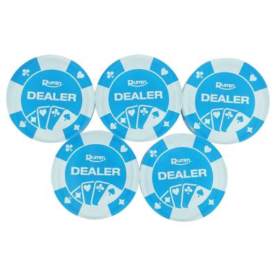 China RTS 1pc Transparent Poker Chips Dealer from Eco-friendly Acrylic 70mm Diameter 20mm Thickness for Casino Accessory for sale