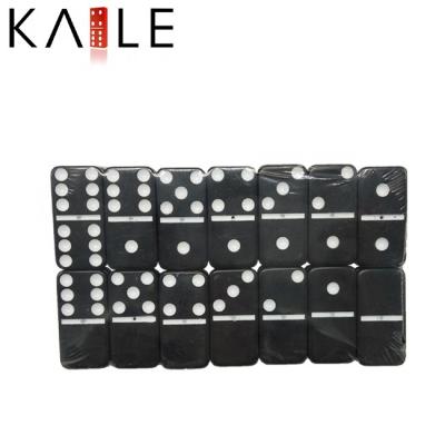 China Melamine factory wholesales custom black melamine dominoes with white dot 4807 domino mold for tabletop game for sale