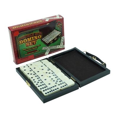 China Eco-Friendly And Durable Professional Double 6 Domino Game Set With Travel Resume Logo Custom Paper Box For Casino Gambling Games for sale