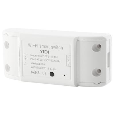 China Tuya Voice Control Life Wifi Wall Lamp Switch Module Wireless Smart Circuit Breaker 10 A Google Home Amazon Alexa Echo Dot YD22-WS-NF101 for sale