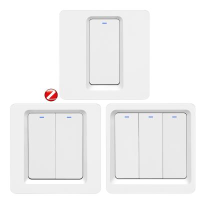 China Tuya ZigBee 3.0 Smart Home WiFi Wall Wireless Remote Control Push Button Switch With or None 1 2 Neutral EU UK Amazon Alexa YD22-WS-P1 3 Band for sale