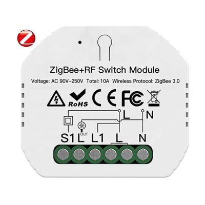 China Alexa Tuya Smart ZigBee 3.0 RF Wireless Wall Module Mini DIY Circuit Breaker Relay 1 Band 1 3 Way Mini DIY 3 Way YD22-MS-104Z for sale