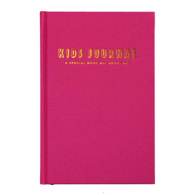 China Custom Logo Hardcover Stamping Hardcover Journal Supplies Gold Canvas Cover Cute Kids Growth Memory Journal Canvas Coloring Books for sale