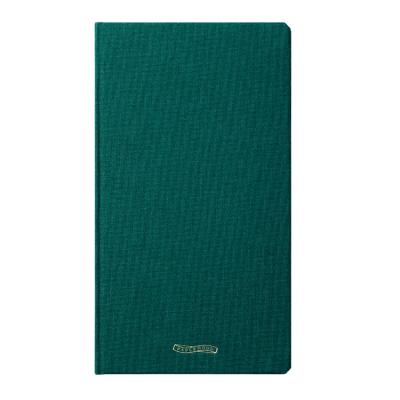 China Hardcover Stationery Notebook Printing Custom Hardcover Canvas Stitch Grid B6 Gold Stamping Pocket Writing Notebooks for sale