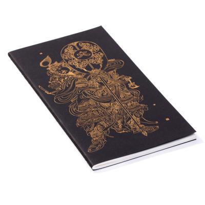 China Soft Cover Enrolls Custom Hot Stamping Paper Notebook Planner Filler Small Black Wholesale Paper Notebooks for sale