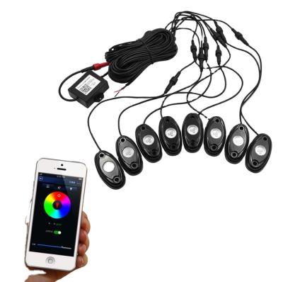 China Underglow Top Car Shine Rock Light Waterproof Led RGB Light Smart Phone App Control for sale