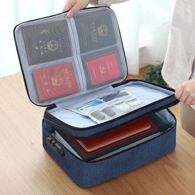 China Oxford Cloth Documents Storage Bag Organizer File Boxes Bins Basket Drawer Container Home Office Storage Organization Accessories Supplies for sale