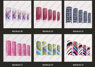 China Wholesale Design Mix Coors French Airbrush Nail Tips Airbrush #561 Pre Design Nail Tips 70pcs/set AT1-101 for sale