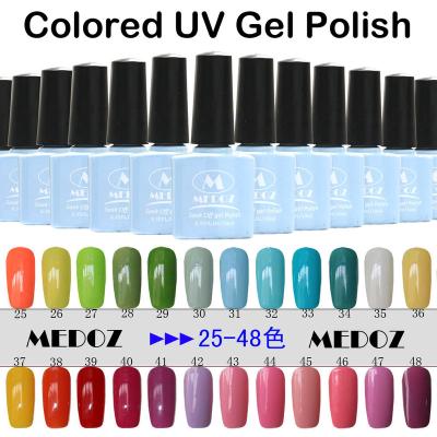 China HOT 2014 Resin Nail Art Colored UV Gel Polish, 15ml/1KG Soak Off/ON-Step Soack Off Color UV Gels, NO. 25-49 of 120 fashion colors for sale