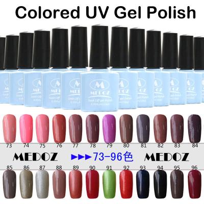 China HOT 2014 Resin Nail Art Colored UV Gel Polish, 15ml/1KG Soak Off/ON-Step Soack Off Color UV Gels, NO. 73-96 of 120 fashion colors for sale