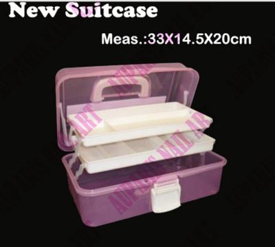 China 3 Layer Nail Art Craft Fishing Makeup Tool SO-126 Multi Storage Case Service Box for sale