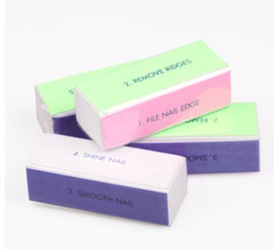 China Colorful Cuboid Acrylic Nail Salon Shine Buffer Block Nail Art Buffer Folder Tools, for sale