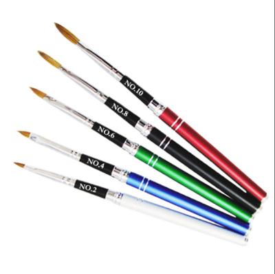 China HOTSALE NAIL 2#/4#/6#/8#/10# Oval Kolinsky Brush Acrylic Nail Art Builder Brush Design +wholesale for sale