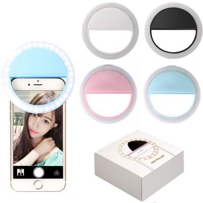 China Portable/Rechargeable Battery Mini Phone Selfie Fill Lamp Rechargeable Small Led Ring Light for Smartphone for sale