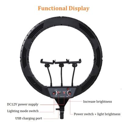 China PORTABLE Cheap Price Beauty Makeup Video Vlog Sufficiency Lights 18 Inch Led Ring Light With Tripod Stand For Tiktok Youtube Live Broadcast for sale