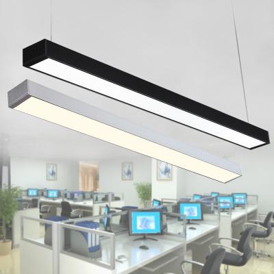 China Dimmable Commercial Lighting Aluminum Profile Ceiling Suspension Lights 80w Linear Led Pendant Light for sale