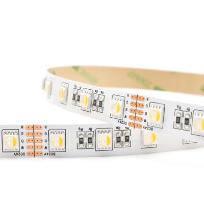 China LANDSCAPE Wholesale RGBW DC24V 12V SMD 5050 LED Strip Light Waterproof Smart Flexible Strip Lights for sale