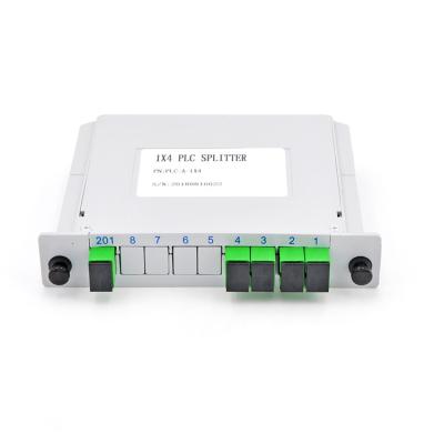 China FTTH FTTX Solution Fiber Optic Cassette Box Splitter Type For 1x4 SC APC Splitter PLC for sale