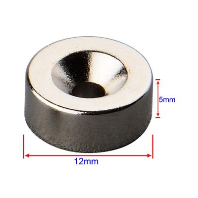 China N52 Neodymium Hole D12mm Materials Super Strong Magnet Countersunk Magnetic Fridge DIY Building Craft Science Desk for sale