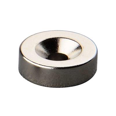 China Super Strong Magnetic Materials D20mm Countersunk Magnets Round Neodymium Disc Magnet for sale