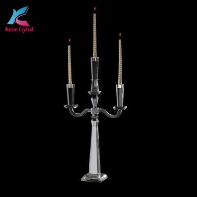 China European K-1096 Handcrafted High Quality Crystal Candelabra Table Candlestick Tall Candelabras for sale