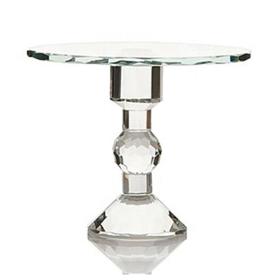 China Beautiful Nice Crystal Cake Stand Tabletop Crystal Cake Stand Wedding Centerpiece for sale