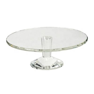 China The hottest wedding crystal flower stand nice crystal cake stand dessert plate table decor centerpiece for sale