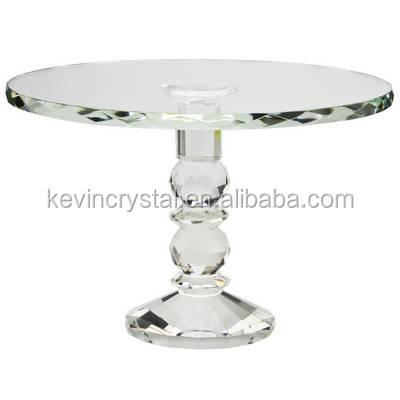 China CRYSTAL GLASS Cake Plate Wedding Centerpiece Crystal Flower Stand for sale