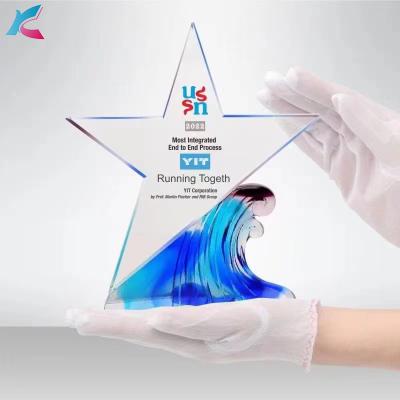 China China Factory Sale Crystal Trophy Awards Blank Star Custom Crystal Trophy for sale