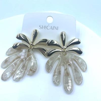 China FASHIONABLE Hot Selling Romantic Women's Summer Beach Zircon Pearl Sea Shell Drop Earrings for sale