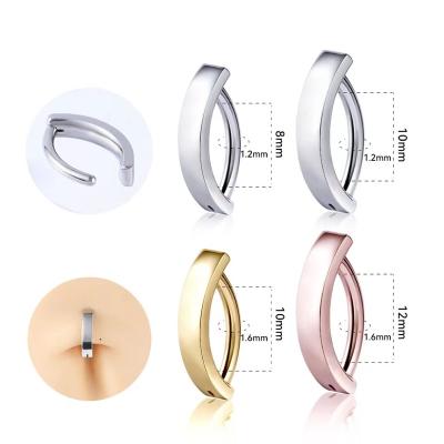 China Hiphop Anti-allergy Grade G23 Medical Titanium Navel Ring For Fashionistas for sale