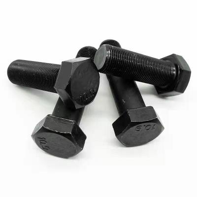 China DIN 931hex Industry Carbon Steel 4.8/8.8 Hexagon Bolt /High Quality Class Black 12.9 Bolt for sale