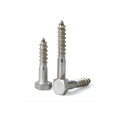 China Industry hot sale factory supply stainless steel hex head screw A2-70 wood furniture screws in stock for sale