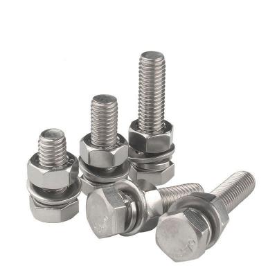 China Industry wholesale priceFastener bolts nuts bolt and washer asmt galvanized and full threaded hex bolts 3/8 m6 m8 m10 hex bolt for sale