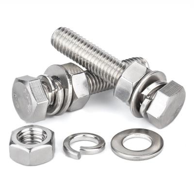 China Industry Fastener Bolts Galvanized Full Threaded Hex Bolts And Washer Nuts Asmt Bolts 3/8 M6 M8 M10 Hex Bolt for sale