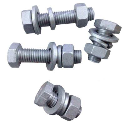 China Wholesale Industry Hardware Fasteners Set Heavy Bolt Nuts Washers Construction Bolt Hex Bolt for sale