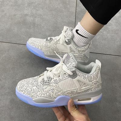 China Basketball Shoes Sports Retro Aj 4s Bred White Sail College Blue Ladies Fashion Basketball Shoes Aj4 Women Sneakers for sale