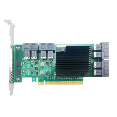 China Server ANU28PE16 SFF8643*8 PCIe3.0 X16 12Gb/s U.2 Sff8639 PLX8748 Chipset Support NVMe HDD for sale