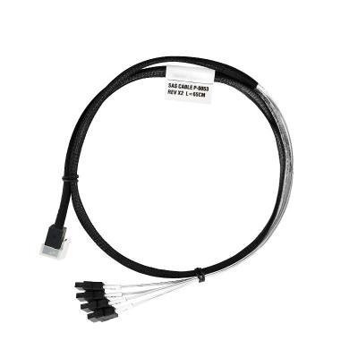 China Ceacent Server 65cm / 100cm Internal HD Mini SAS 8643 to 4 SATA Breakout Forward Cable for sale