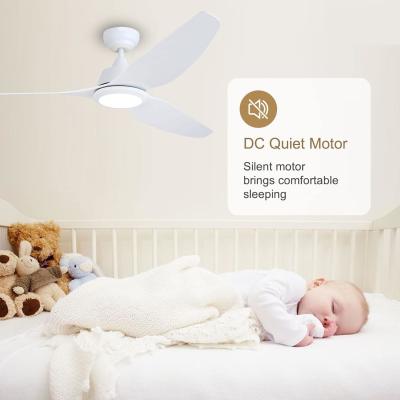 Cina Ventilatore di soffitto silenzioso da 56 pollici con motore a corrente continua e illuminazione in vendita