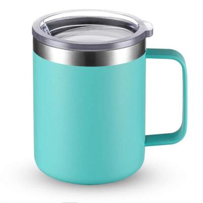 China 10oz Double Wall Vacuum Coffee Mug Viable Steel Tumbler Insulated Gift Mug for sale