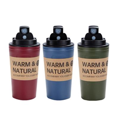 China 420ml Disposable Custom Plastic Coffee Mugs BPA Free Travel Mugs Camping Gift Outdoor Rising Water Tumblers for sale