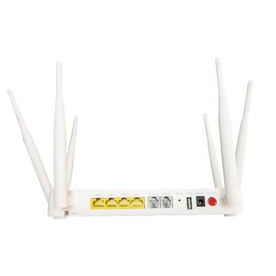 China Original English Firmware 6 Dual Band Antenna ZTE F680 New 4GE+2POTS+High WIFI GPON ONT Ethernet Network for sale