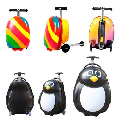 China Cartoon Animal Hard PC ABS Kids Luggage For Kids Hand Carry On Travel Trolley for sale